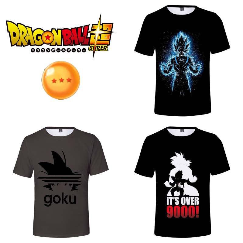 Dragon Ball Son Goku Men&s T-Shirt Fashion Anime Print Summer Short Sleeve Tee Tops Harajuku Style Breathable Girls Clothing